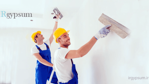 گچکاری با گچ سفید سمنان